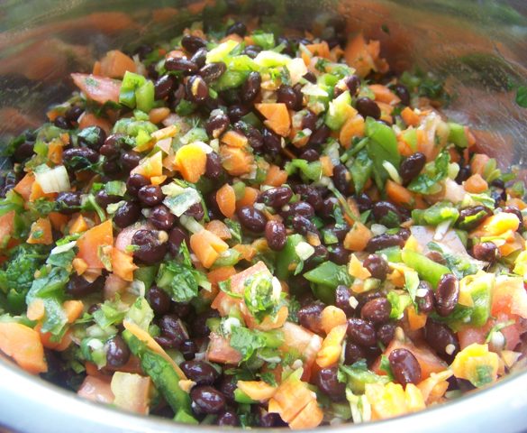 Black Bean Salad With A Mint-Lemon Dressing