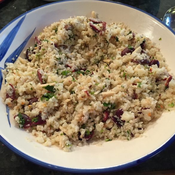 Cauliflower Couscous With Olives And Almonds