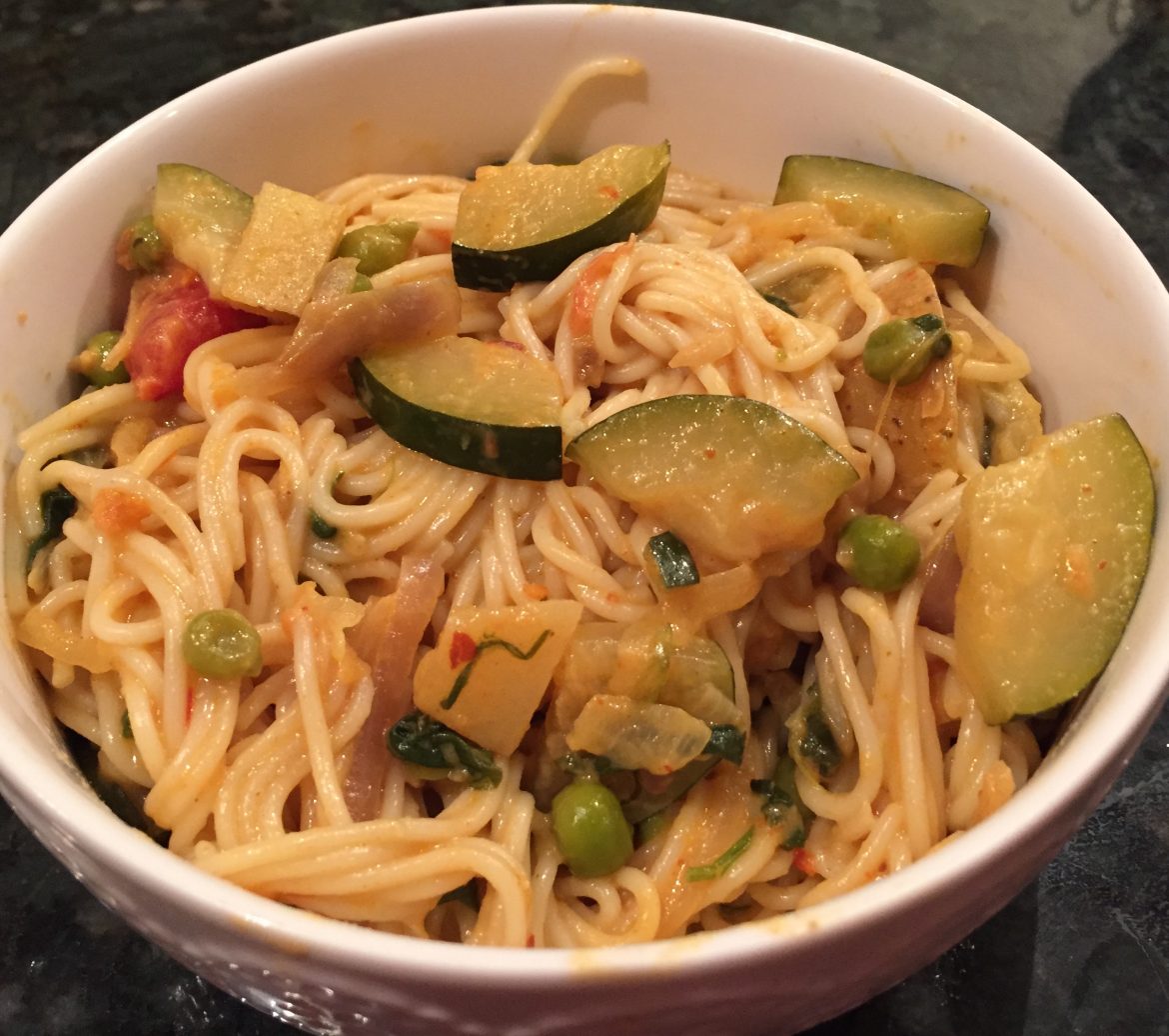 Indian Spiced Hakka Noodles