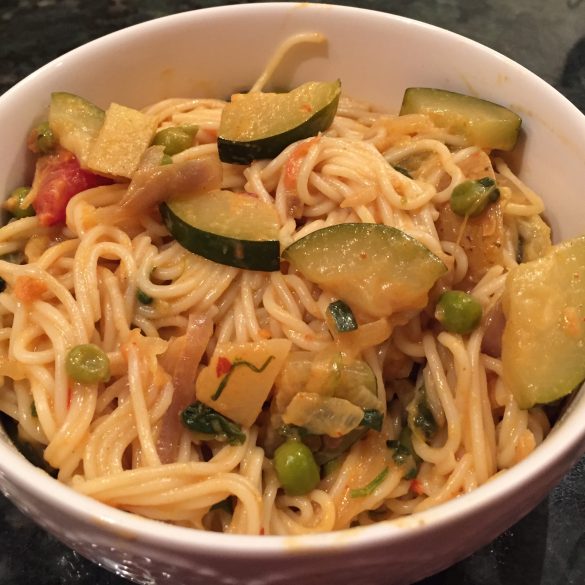 Indian Spiced Hakka Noodles