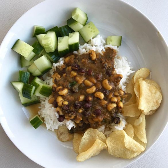 Black Chana and Black eyed Peas Curry