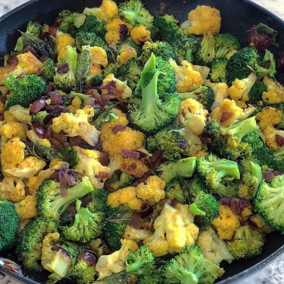 Roasted Cauliflower and Broccoli