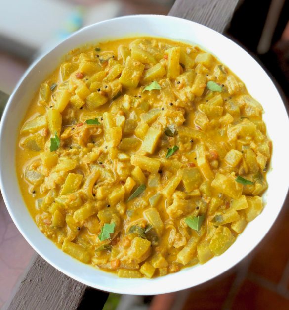 South Indian style Peanut-Sesame Curry with Gourd and Squash