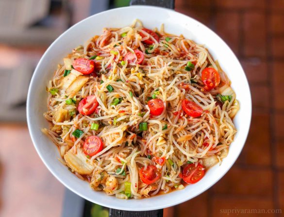 Bean Sprouts and Kimchi Salad