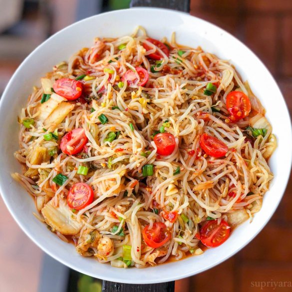 Bean Sprouts and Kimchi Salad