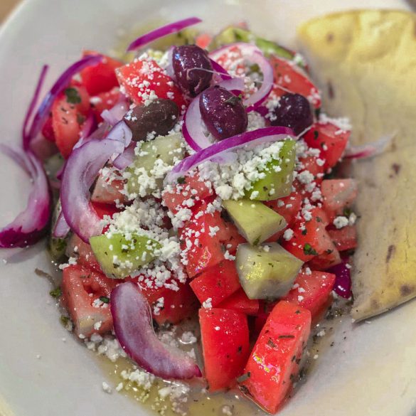 Homemade Greek Salad and Dressing