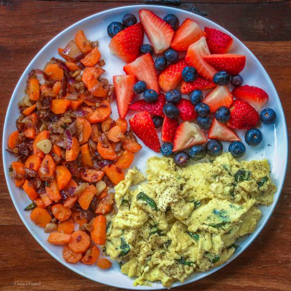 Spiced Carrot Hash & "Eggs"