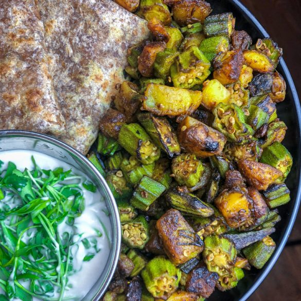 Bhindi Aloo (Crispy Okra & Potatoes)