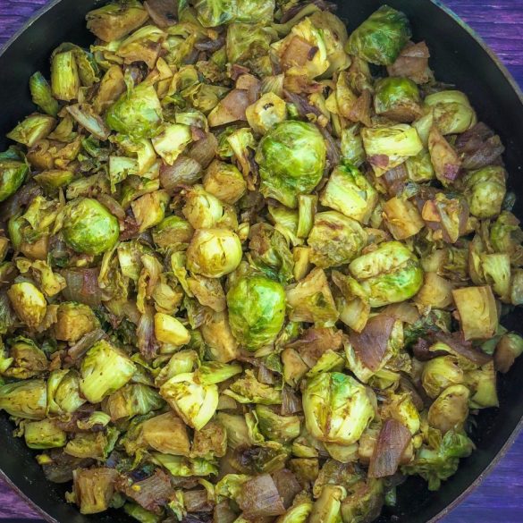 Spice crusted Brussels Sprouts (Bonus: carrot salad w/turmeric dressing)